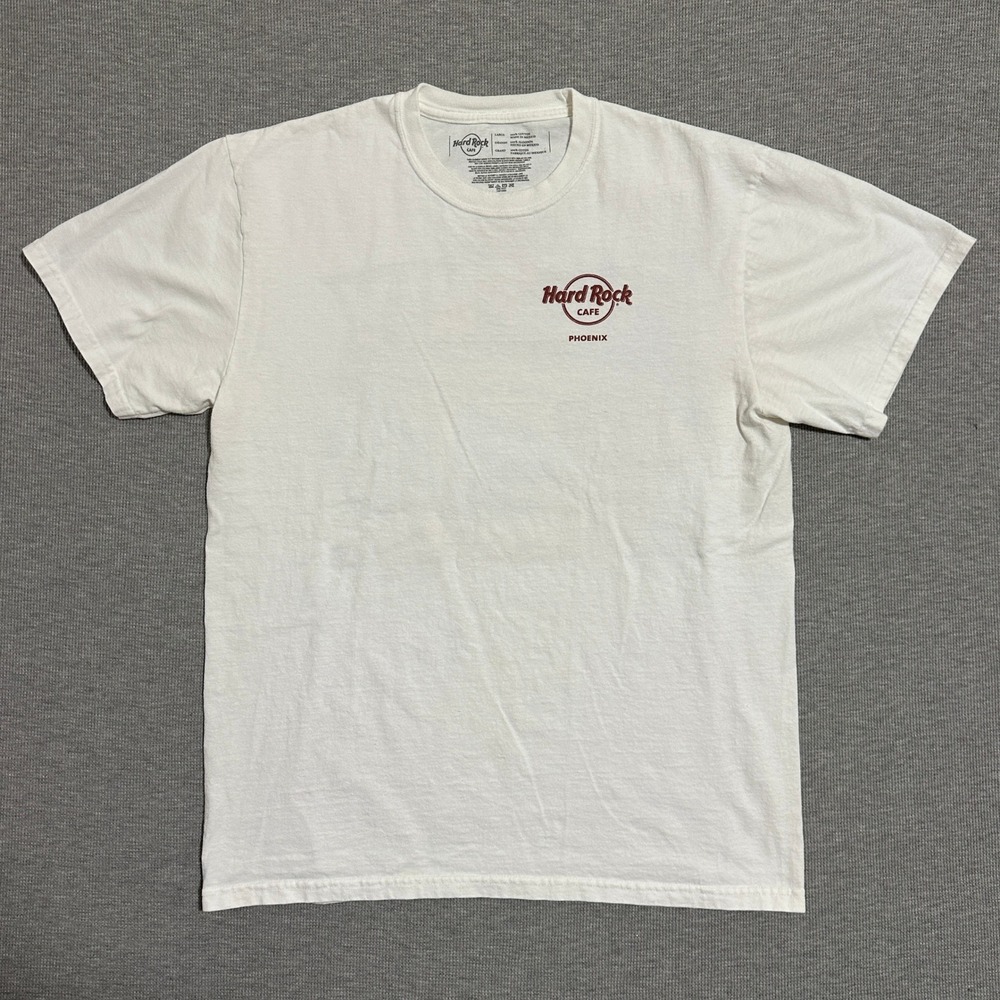 Hard Rock Cafe Phoenix Arizona Save The Planet White Graphic T-Shirt Mens Large